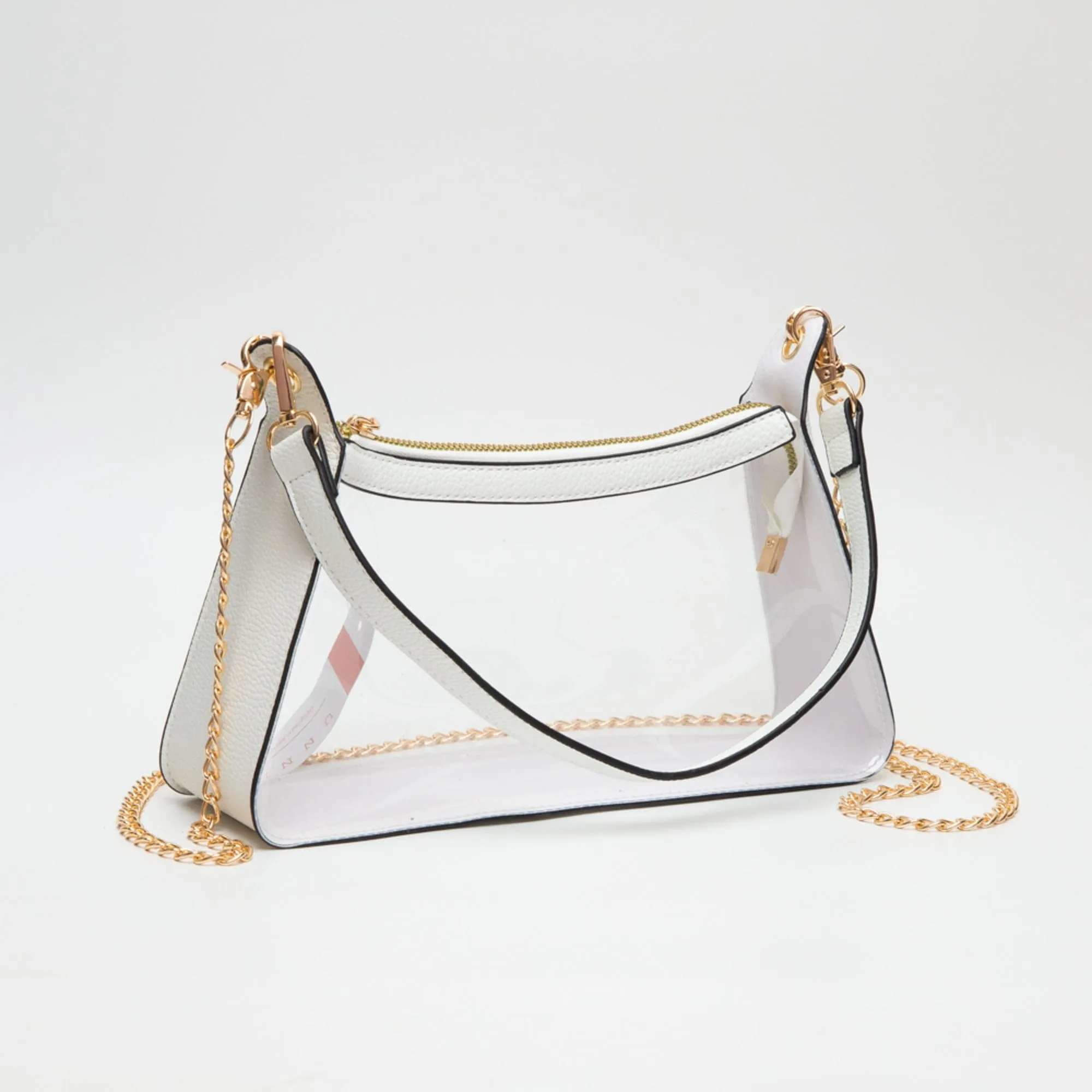 TG10618 Marilyn Clear Satchel Bag With Chain Strap