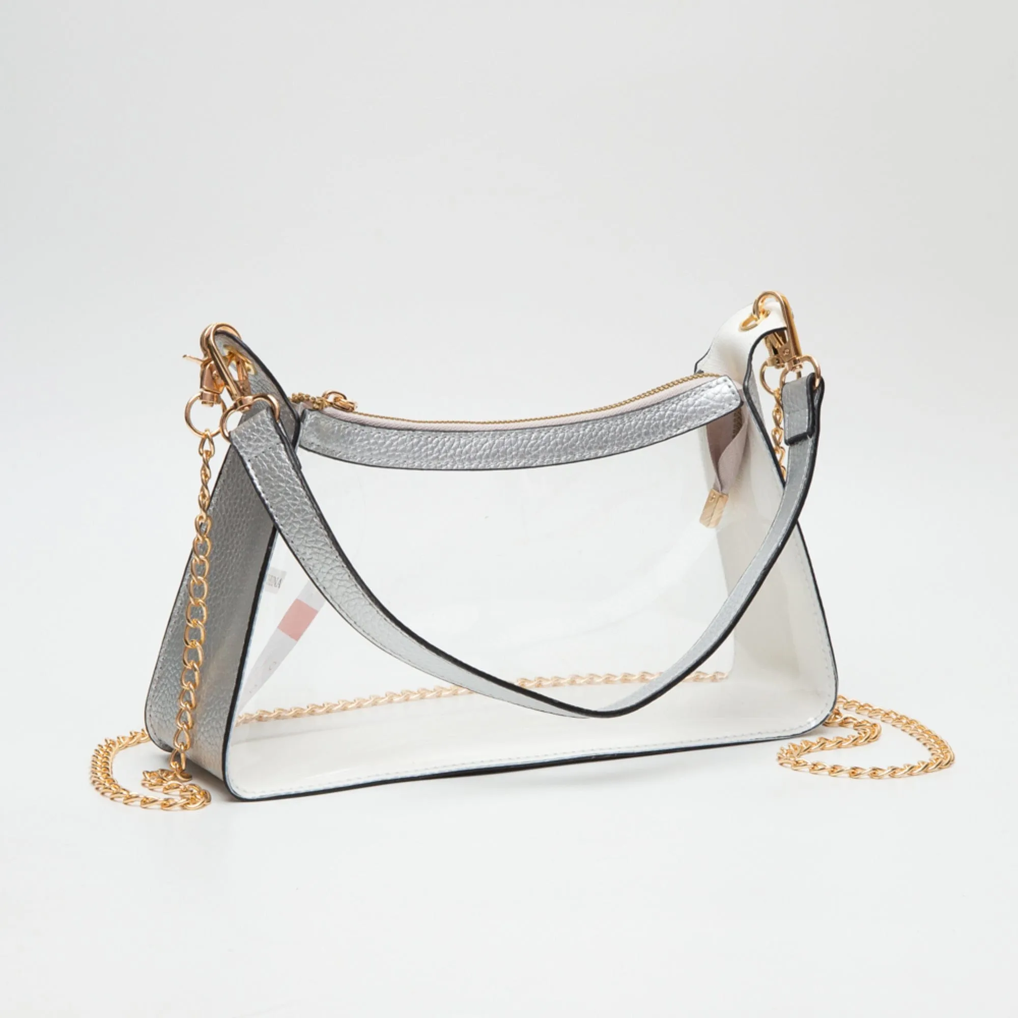 TG10618 Marilyn Clear Satchel Bag With Chain Strap