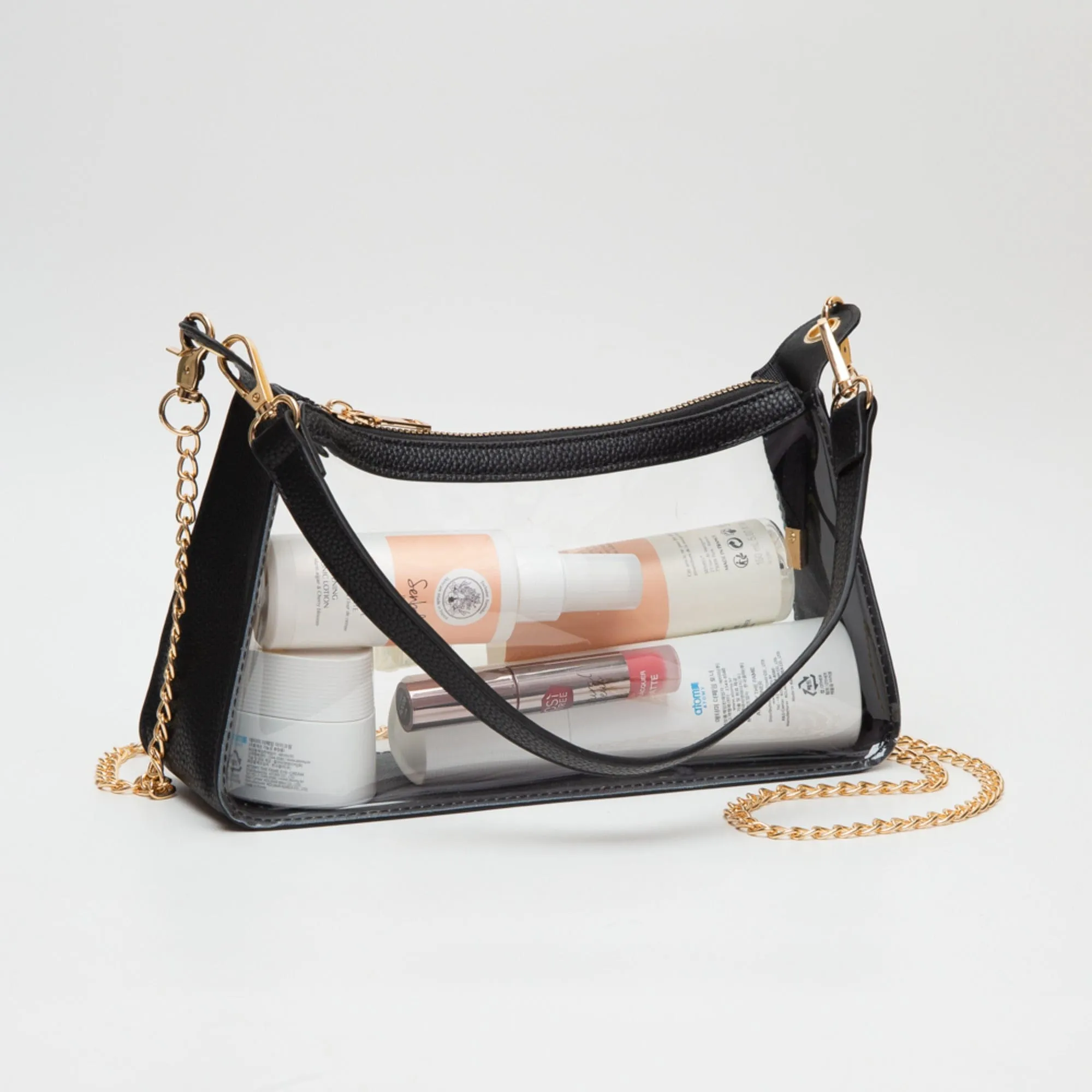 TG10618 Marilyn Clear Satchel Bag With Chain Strap