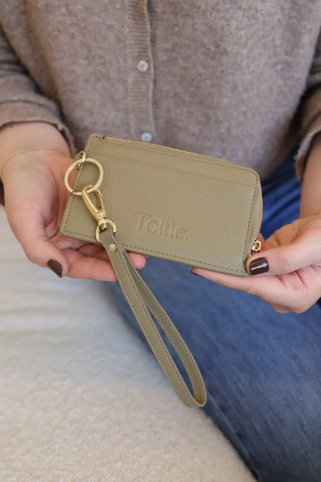 The Card Holder Wristlet Wallet (Khaki)