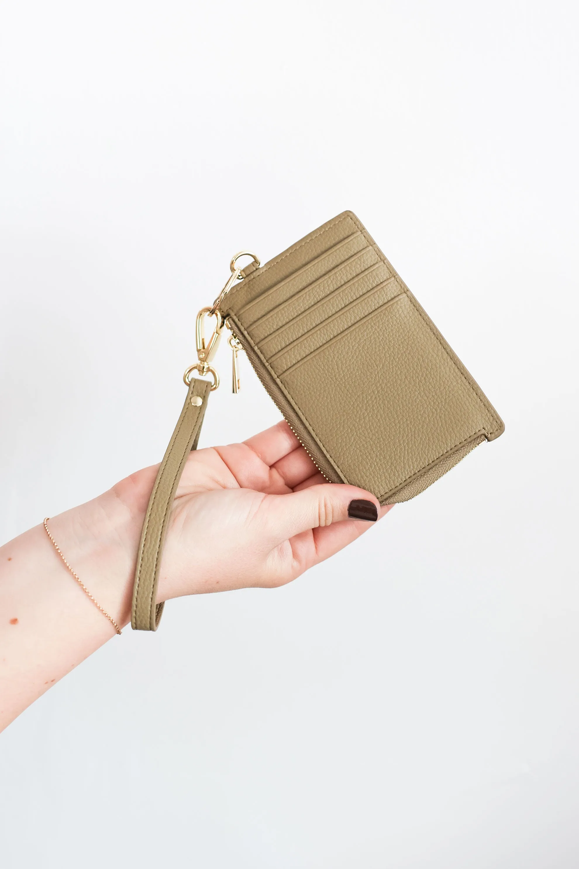 The Card Holder Wristlet Wallet (Khaki)