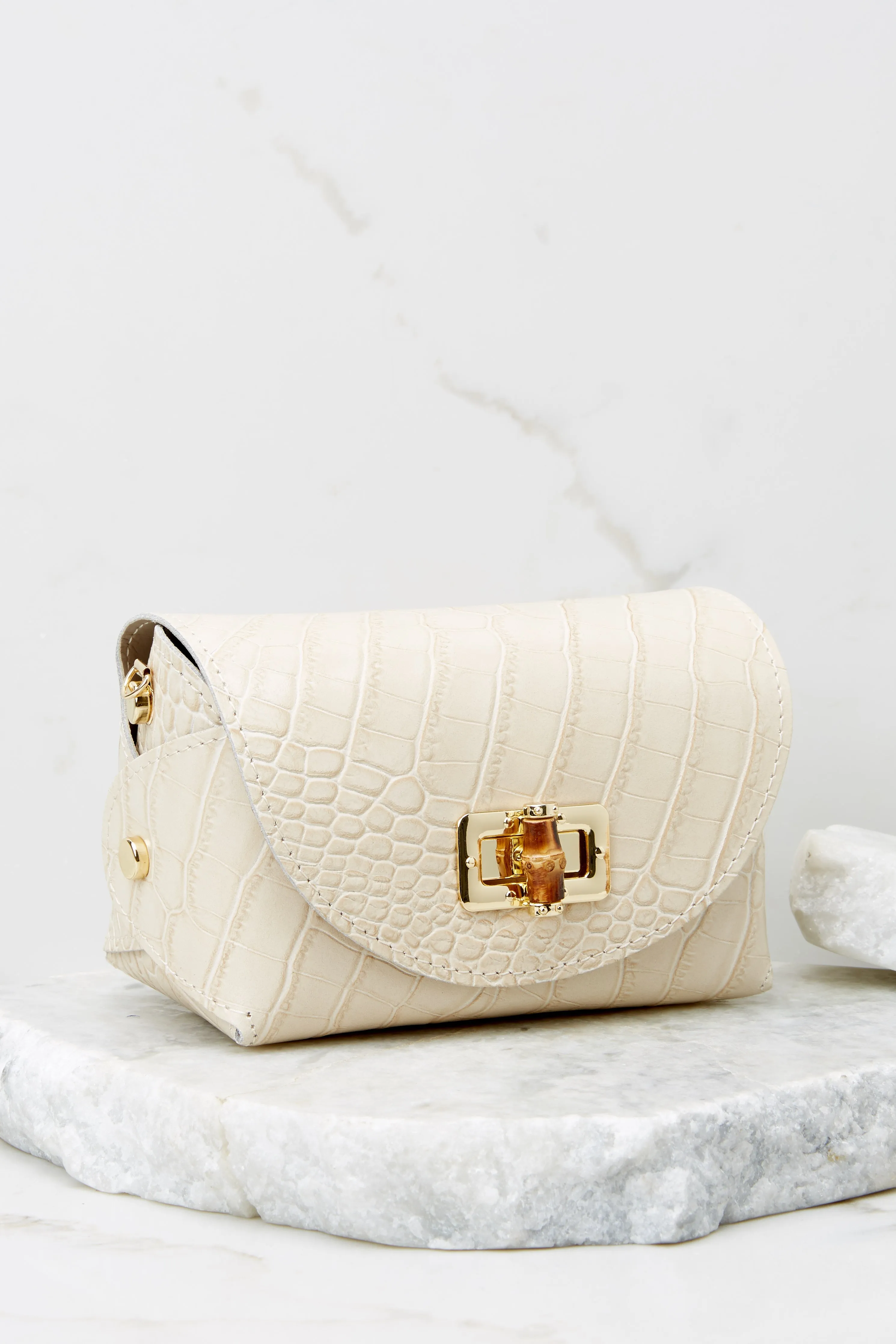 The Little Details Cream Leather Bag