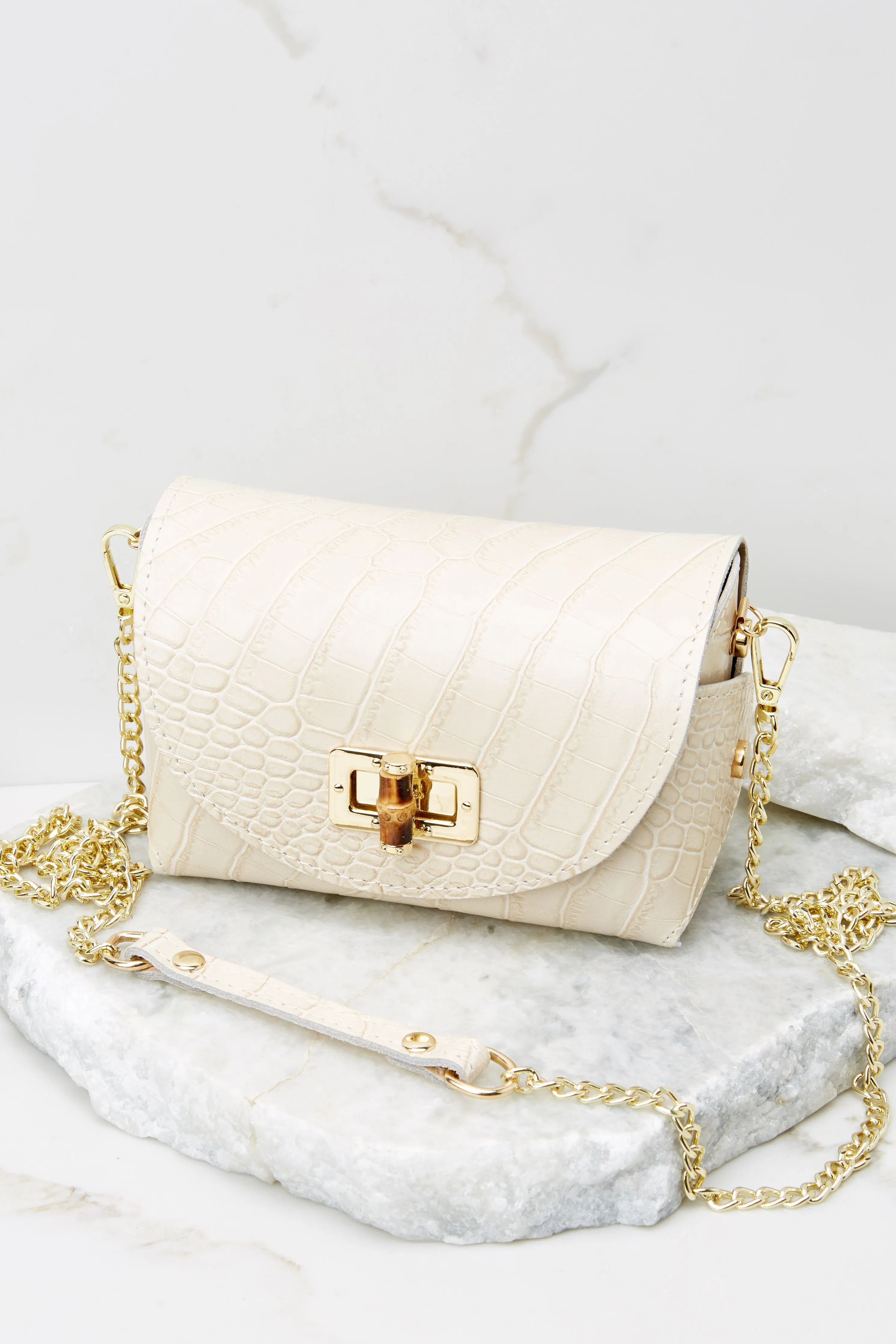 The Little Details Cream Leather Bag