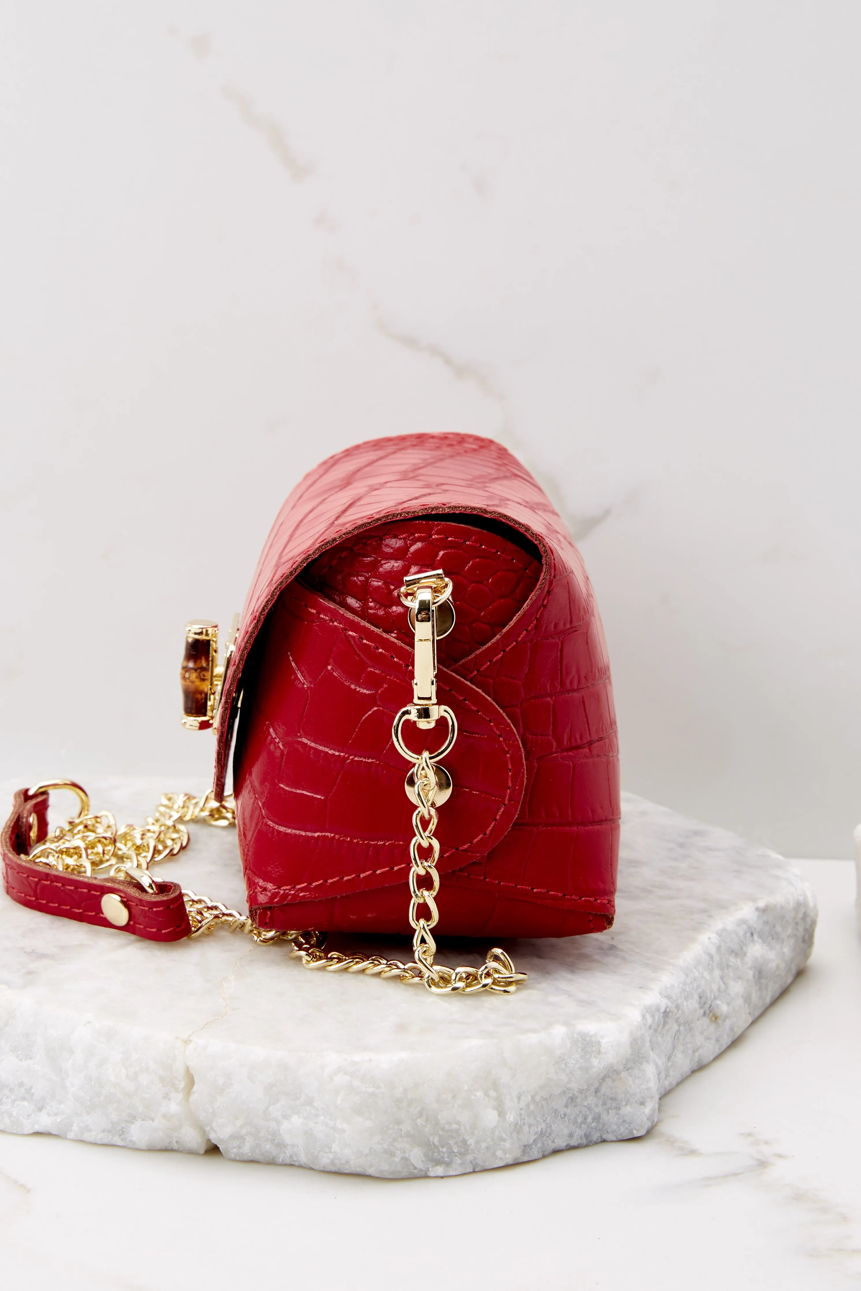 The Little Details Red Leather Bag