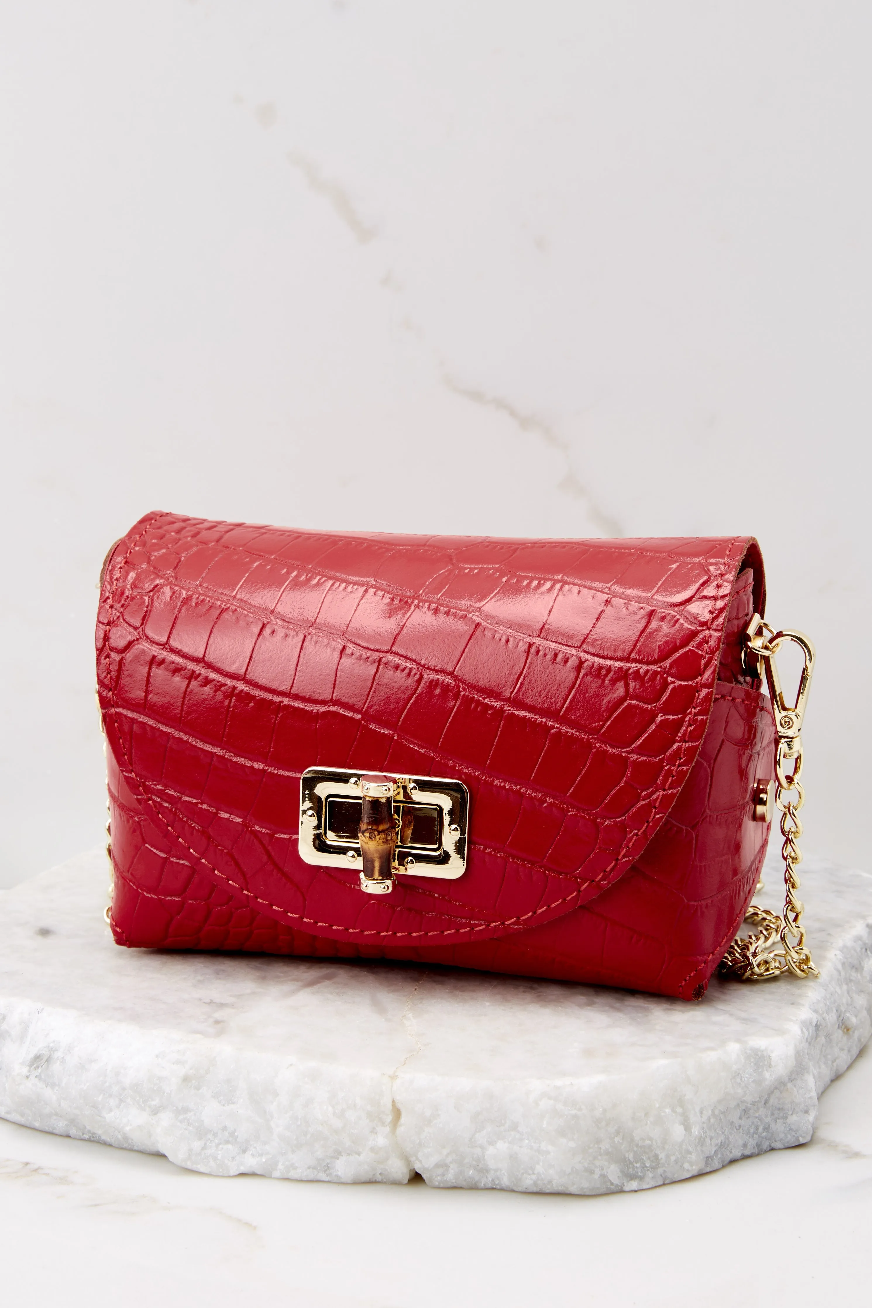 The Little Details Red Leather Bag