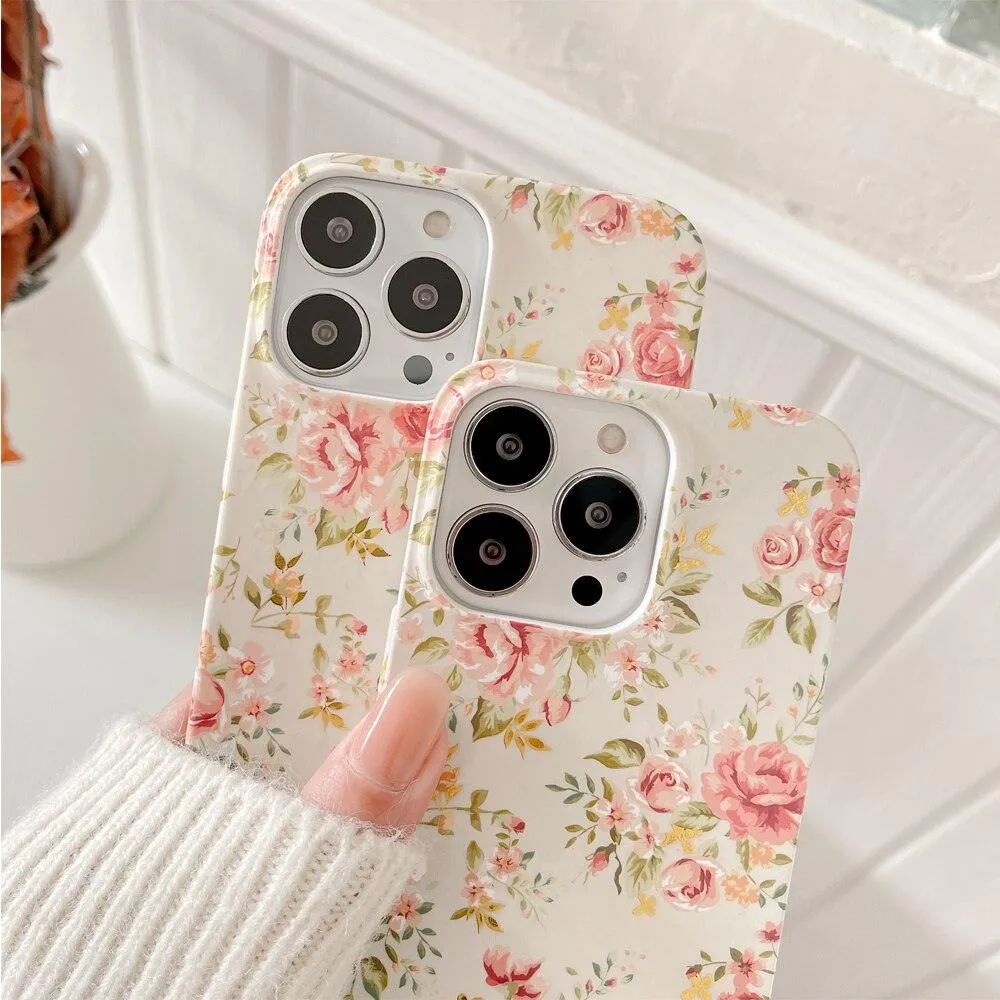 Tria Floral Print Slim iPhone Case