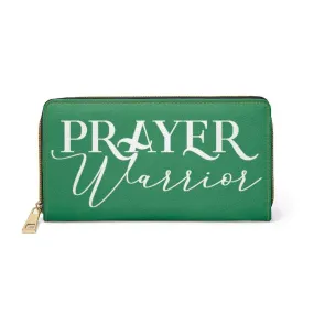 Uniquely You Womens Wallet - Zip Purse / Green & White Prayer Warrior