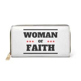 Uniquely You Womens Wallet - Zip Purse / White & Black Woman of Faith