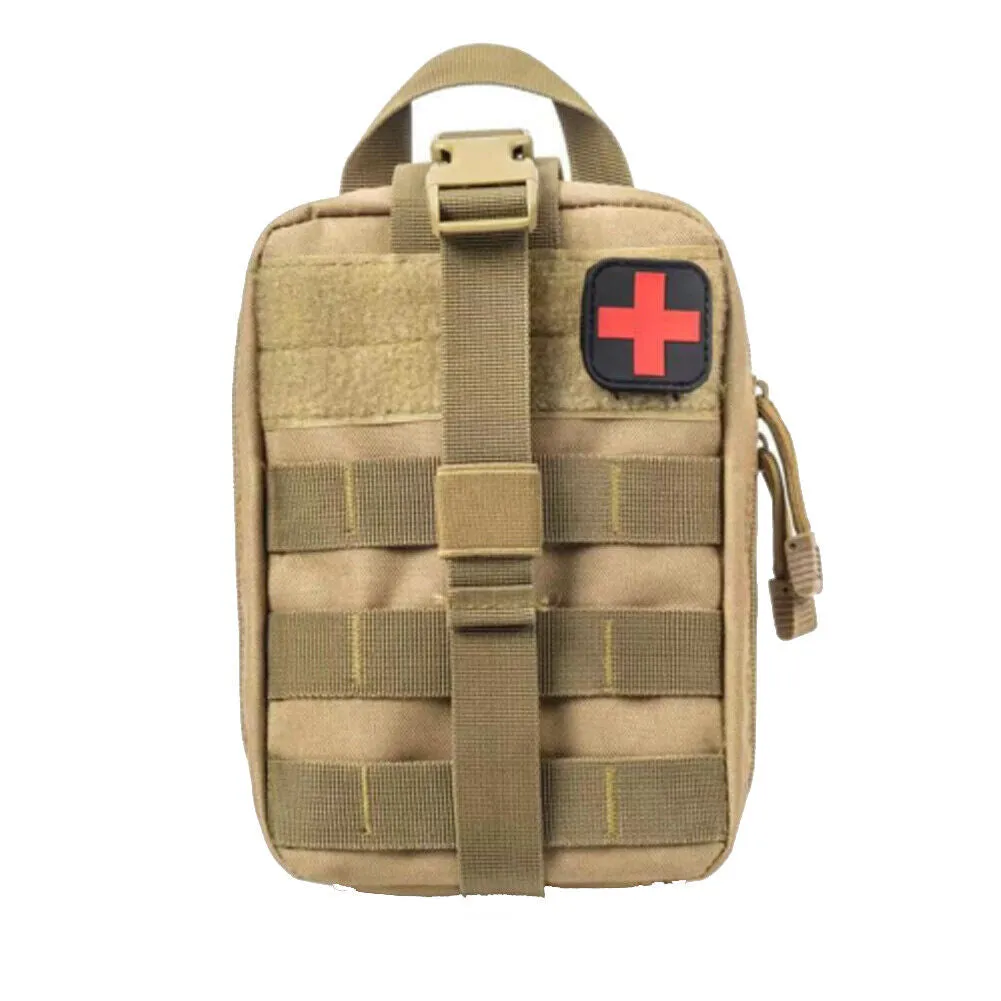 US 1-2 Pc Tactical Molle Pouch Medical First Aid Bag Military Emergency Survival