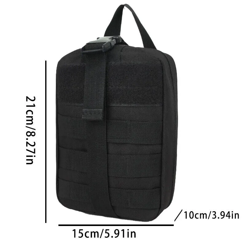 US 1-2 Pc Tactical Molle Pouch Medical First Aid Bag Military Emergency Survival