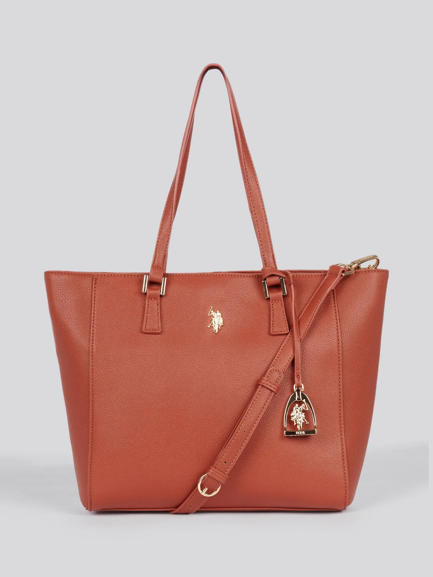 U.S. Polo Assn. Womens Jones Shopping Bag in Rust