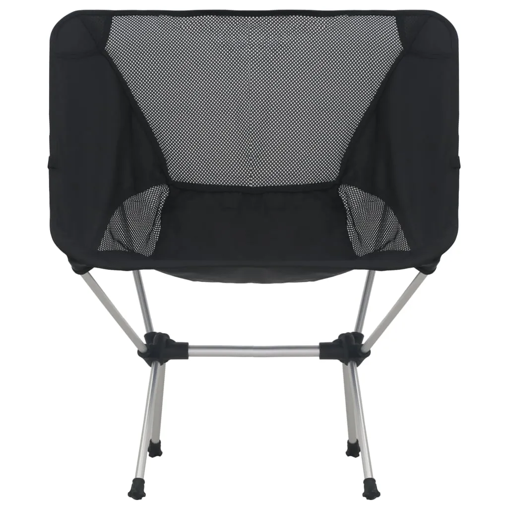 vidaXL 2x Folding Camping Chairs with Carry Bag 54x50x65 cm Aluminium