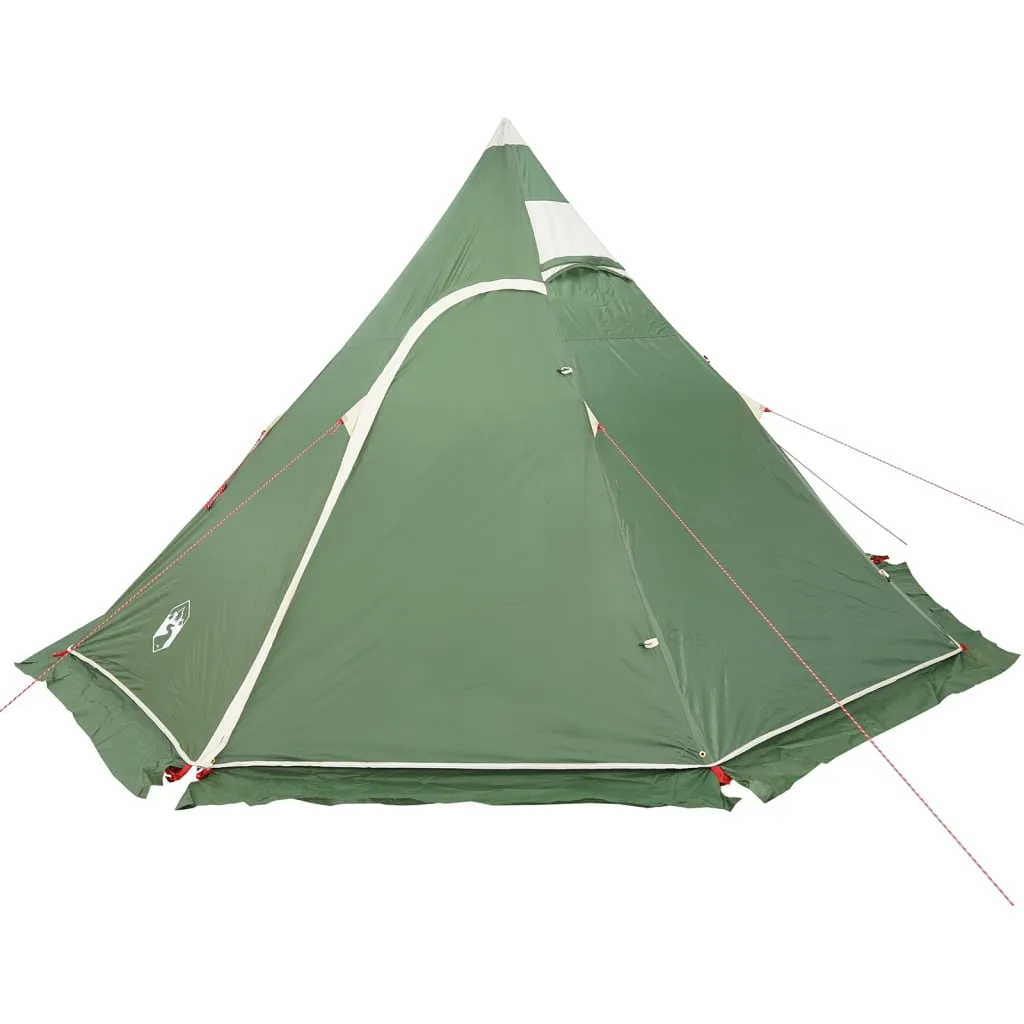 vidaXL Camping Tent Tipi 5-Person Green Waterproof