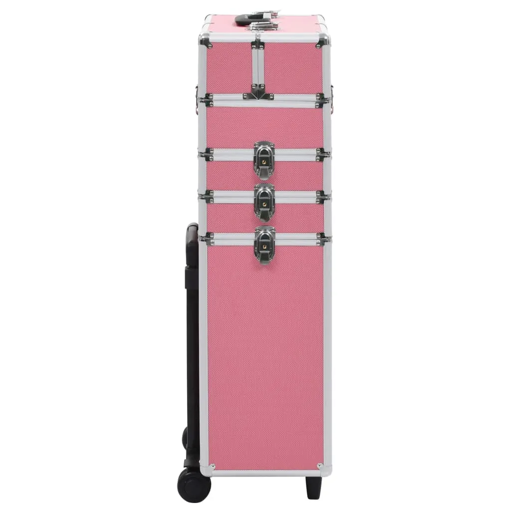 vidaXL Make-up Trolley Aluminium Pink