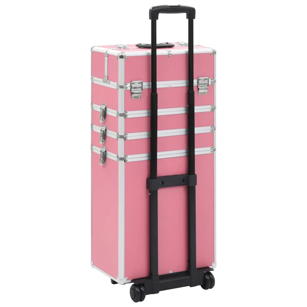 vidaXL Make-up Trolley Aluminium Pink