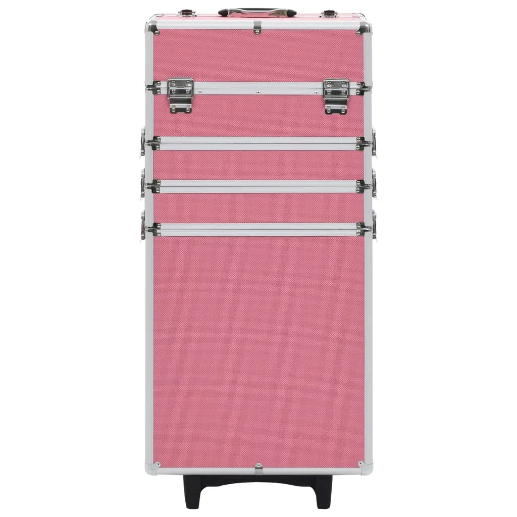 vidaXL Make-up Trolley Aluminium Pink