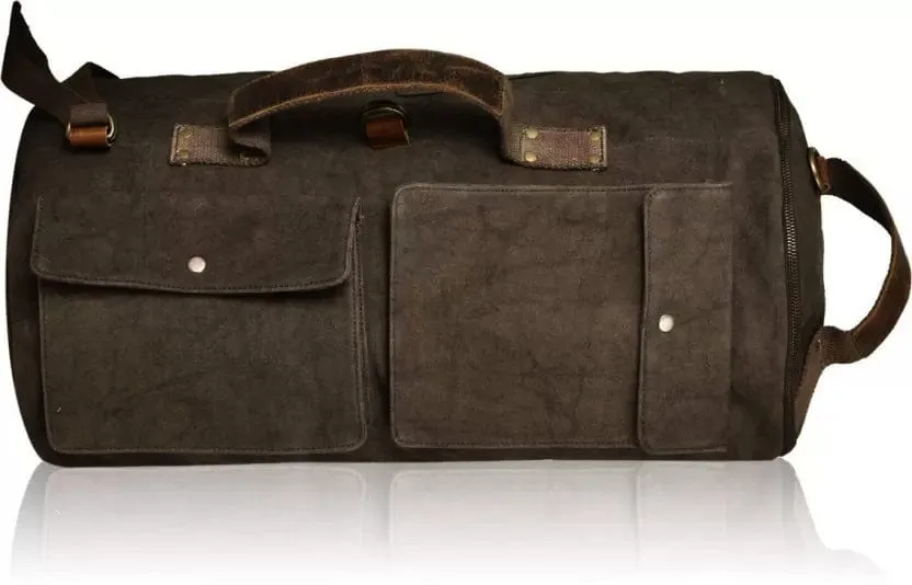 VINTAGE DUFFLE BAG - BROWN