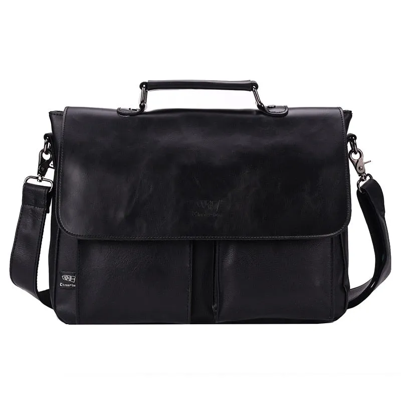 Vintage Messenger Bag for Men Crossbody Bag PU Leather Shoulder Bag