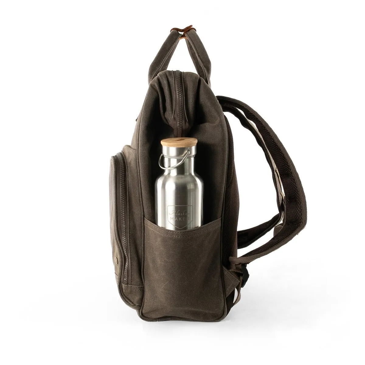 Waxed Canvas Picnic Backpack Cooler