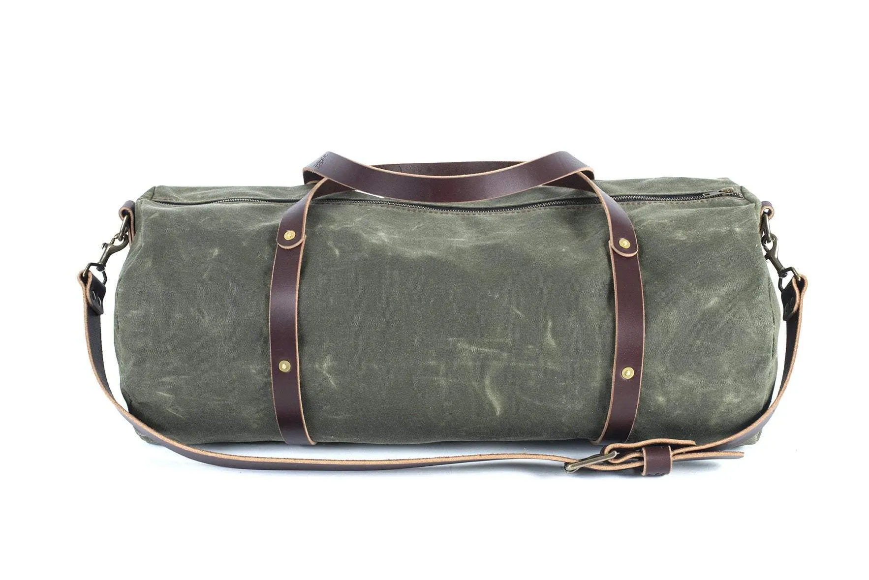 WILLIAM WAXED CANVAS DUFFLE BAG