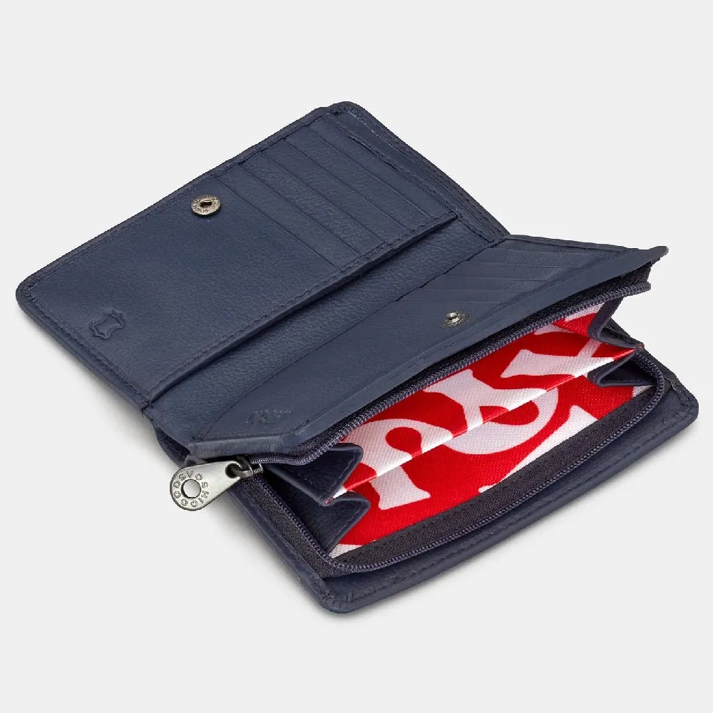 Yoshi Jane Austen Bookworm Navy Zip Around Leather Purse