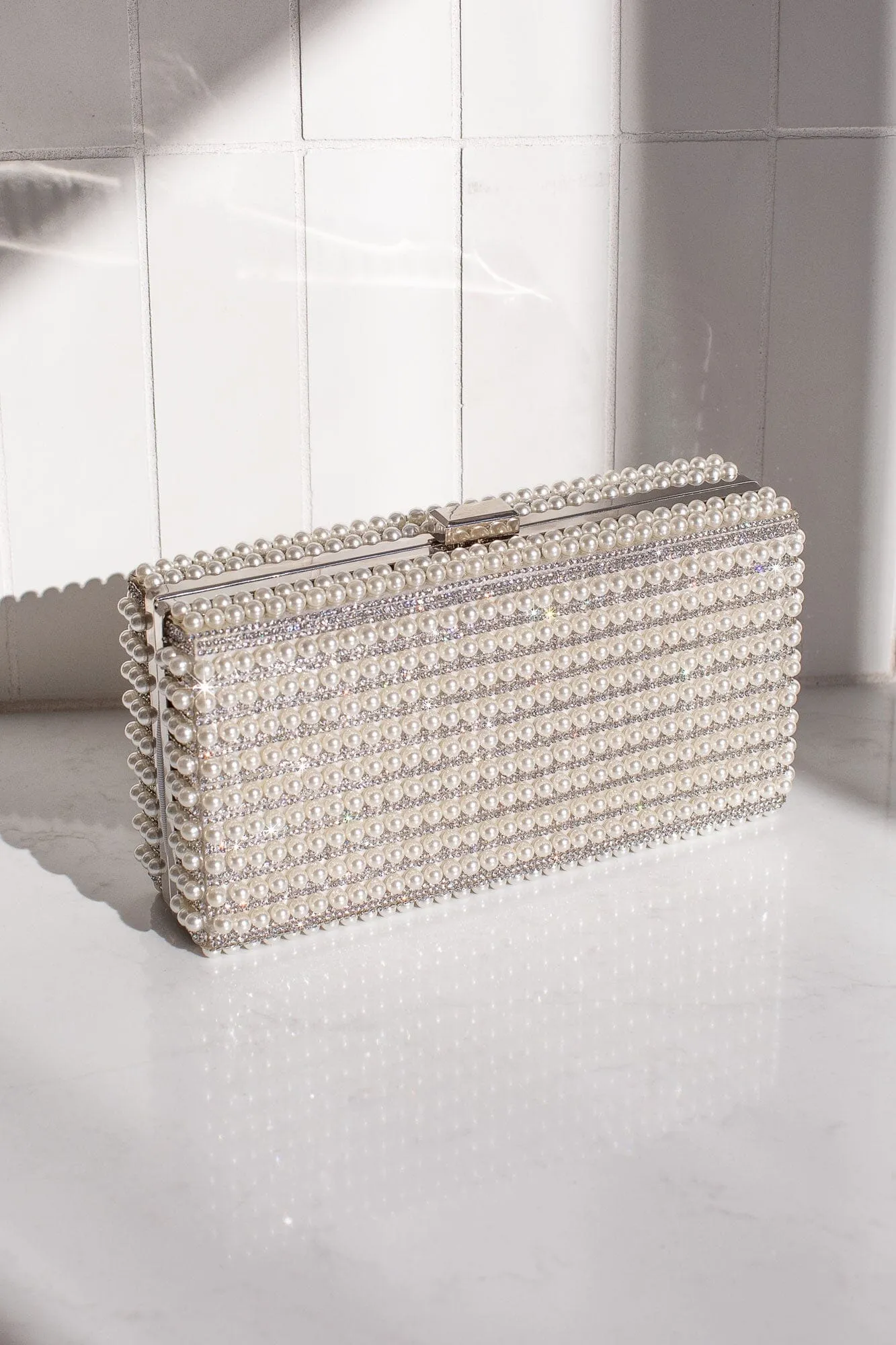 Your World Silver Pearl Purse