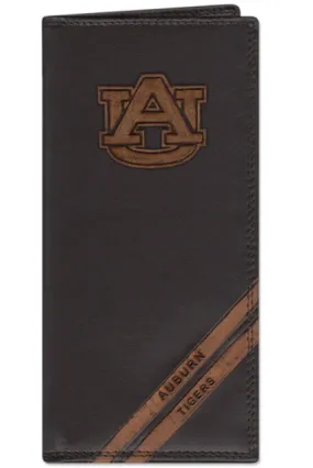 Zep-Pro IWD4BRW-AU Auburn University Tigers Brown Debossed Tall Wallet